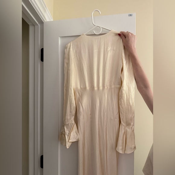 shona joy bias frill midi dress La Lune Frill Cuff Bias Midi Dress | Cream | Dresses
